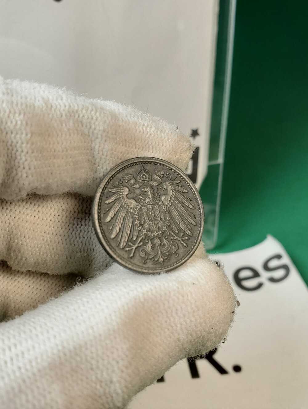 1921 Germany 10 Pfennig – UNC Weimar Zinc Deep Charcoal Tone - Picture 11 of 11